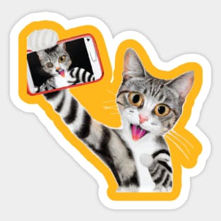 cat taking a selfie Sticker